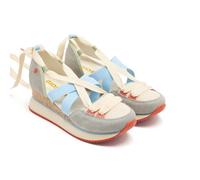 GIOSEPPO Baskets Ouvertes Cuir À COMPENSATIONS en Raphia HINESBURG