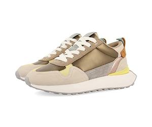 GIOSEPPO Baskets rétro dorées avec détails pour Femme Selkirk, Or, 37 EU