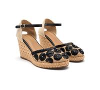 GIOSEPPO Bennett Sandales compensées type espadrilles pour femme, noir, 41 EU, Noir, 41 EU