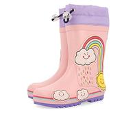 GIOSEPPO Bottes de Pluie Roses avec Arc-en-Ciel pour Fille et garçon holar