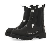 GIOSEPPO Bottes Noires Type Chelsea avec imprimé Graffiti pour Fille clane