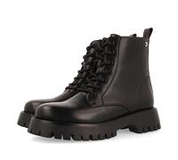 GIOSEPPO Bottines Noires Type Motard à Lacets et Semelle Track pour Femme hesseng