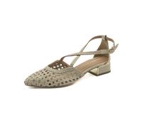 GIOSEPPO Ballerines en cuir tressé brillant, blanc ivoire, 38 EU