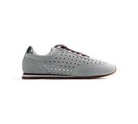 GIOSEPPO Chaussures de couleur grise en cuir avec accents métallisés. Semelle rembourrée, aspirante et amovible. Se distingue par sa flexibilité et sa légèreté en l'absence de butées et de contreforts
