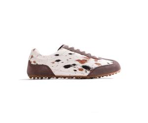 GIOSEPPO Chaussures en Cuir croûte de Cuir avec imprimé Vache. Semelle intérieure rembourrée et Semelle Souple en Caoutchouc TPR. Cuir et Polyester Respirant. Talon de 0,8 cm. Comprend 2 Lacets