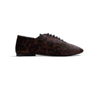 GIOSEPPO Chaussures Plates Style Blucher en Cuir Type Fourrure avec imprimé léopard, Talon malléable Qui Permet Une Utilisation comme Une Babouche, Semelle rembourrée, Talon 1 cm.