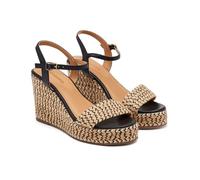 GIOSEPPO Femme Chippewa Sandale Cage Espadrille, Noir, 40 EU