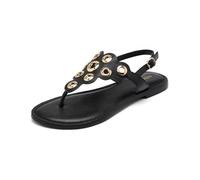 GIOSEPPO Femme Dunbar Sandale Plate, Noir, 41 EU