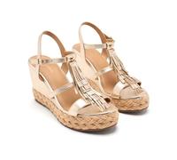 GIOSEPPO Femme Elderon Sandale Cage Espadrille, Platine, 38 EU