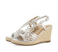GIOSEPPO Femme Glide Sandale Cage Espadrille, Argent métallique, 36 EU
