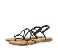 GIOSEPPO Femme Guirlande Sandale Plate, Noir, 38 EU