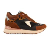 GIOSEPPO Femme Sneakers Cuña Interna Piel Estampado Leopardo Ulster Basket, Marron, 40 EU