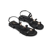 GIOSEPPO Femme Stinnett Sandale Plate, Noir, 35 EU