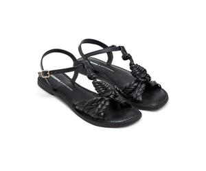 GIOSEPPO Femme Walden Sandale Plate, Noir, 38 EU