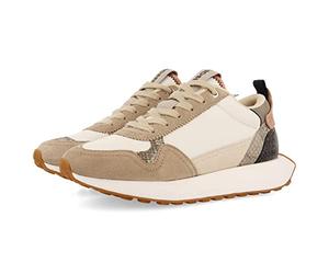 GIOSEPPO Killin Baskets rétro Blanches avec imprimé pailleté pour Femme, Blanc, 36 EU