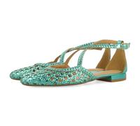 GIOSEPPO Femme Bailarinas Piel Con Trenzados Para Mujer Leskovic Ballerines, Bleu Aqua, 39 EU