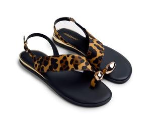 GIOSEPPO MAIRO Sangle en T pour femme, léopard, 40 EU