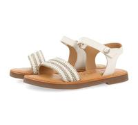 GIOSEPPO Mireval Sandales en cuir blanc avec fermeture réglable pour fille et garçon, blanc, 28 EU