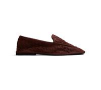 GIOSEPPO Mocassins couleur camel en cuir tressé à la main. Bout rond. Se distingue par sa flexibilité et sa légèreté en l'absence de butées et de contreforts. Semelle intérieure rembourrée. Talon 1 cm