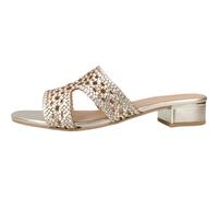 GIOSEPPO Sandales Mules Cuir Tressé Linn, Platine, 39 EU