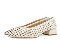 GIOSEPPO Salon en cuir tressé Eastham, blanc, 36 EU