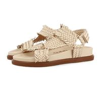 GIOSEPPO Sandales couleur cuir de type bio avec bandes tressées pour femme lassance, blanc ivoire, 36 EU