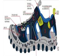 GIOSEPPO Sandales crabes Adrano, bleu, 39 EU