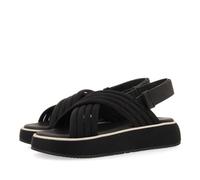 GIOSEPPO Sandales de sport couleur corail avec plateforme pour femme BRYHER, Noir, 36 EU