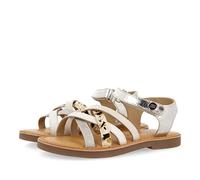 GIOSEPPO Sandales en cuir animal imprimé couleur argent pour fille Gracen, argent métallique, 27 EU