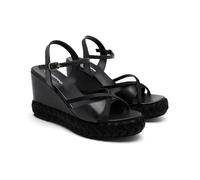 GIOSEPPO Sandales en cuir compensées GLOCESTER, Noir, 41 EU