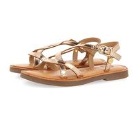 GIOSEPPO Sandales en cuir métallisé de couleur noire pour fille Tilly, Platine, 28 EU