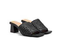 GIOSEPPO Sandales Mules Talon et Cuir Tressé Colrain, Noir, 36 EU