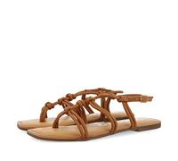 GIOSEPPO Sandales plates de couleur cuir avec fines lanières et détail de noeuds pour femme rosny, Cuir, 36 EU