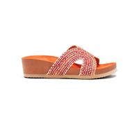 GIOSEPPO Sandales Raphia compensées Pacific, orange, 37 EU