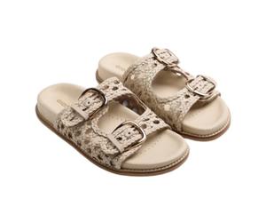 Gioseppo - Sandales Tressées en Cuir - Femme - Chaussures - Beige - Taille: 39 EU
