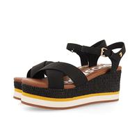 GIOSEPPO Seget, Sandales à talons compensés pour femme, Noir, 41 EU