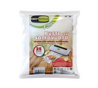 GIO'STYLE 25 enveloppes sous vide Fresh | 25 x 35 cm | Convient pour le stockage et la cuisson sous vide | BPA free | Made in Italy