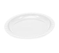 giostyle Assiette plate en polypropylène pour camping, blanc, 0708004