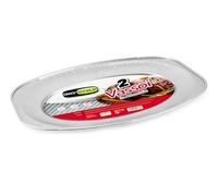 GIO'STYLE Lot de 2 plateaux moyens en aluminium - 8 portions | 35 x 24 cm | Fabriqué en Italie