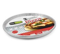 GIO'STYLE Lot de 3 bacs à pizza en aluminium | Ø 32 cm | Fabriqué en Italie