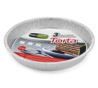 GIO'STYLE Lot de 3 moules à gâteaux en aluminium | Ø 29 cm | Fabriqué en Italie