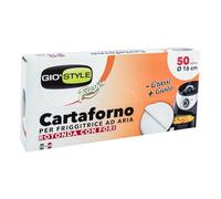 GIO'STYLE Lot de 50 feuilles Papier four pour friteuse à air | Ø 16 cm | Ronds avec trous | Fabriqué en Italie