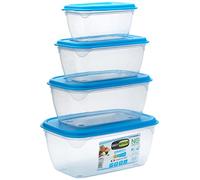 GIOSTYLE Set of 4 Rectangular containers (0.5 L + 1 L + 1.5 L + 2 L)
