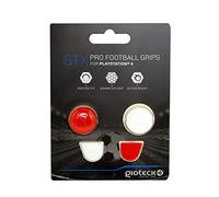 Gioteck GTX PS4 15 MU - Thumb Grips PS4 Bouchons/Capuchons/Protection en Silicone pour Joysticks Grips Playstation 4 - Antidérapant - Aide a viser - Protection Manette ps4 - Rouge et Blanc