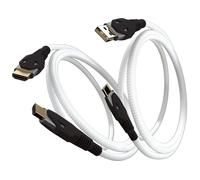 Gioteck Viper Pack - Cable Gaming HDMI PS5/Xbox Series x Premium 2.1 8K et USB C Charge Rapide, Cable Nylon de 3 mètres Connecteurs 24K - Haute Qualité - Compatible PS4/PS5/Xbox One/Series/PC - Blanc
