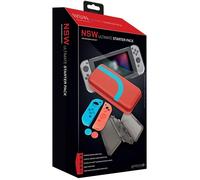 Gioteck Starter Pack d'accessoires pour Switch - Housse de protection - Verre trempé 9H - Skins et Grips en silicone - boîtier de