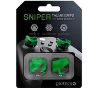 Gioteck STGX - Thumb Grips Xbox Series X / S - Bouchons/Capuchons/Protection en Silicone pour Joysticks Grips Xbox X/S - Antidérapant - Aide a viser - Protection Manette Xbox Series X/S - Camo Vert Ve