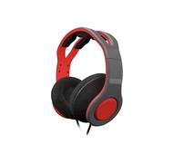 Gioteck TX30 Megapack - Casque Gaming pour Nintendo Switch - Cable Jack 3.5mm, Pochette Switch, Protection d'écran et Kit de Nettoyage, Casque Gaming Switch PS4 Xbox One et PC (Gris et Rouge)