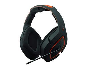Gioteck TX50 - Casque Gaming PS5 Filaire - Micro Antibruit et Contrôle du Volume - Son Surround - Cable Jack 3.5mm - Casque Gamer Compatible avec Switch/PS4/PS5/Xbox One/Series et PC (Noir/Orange)