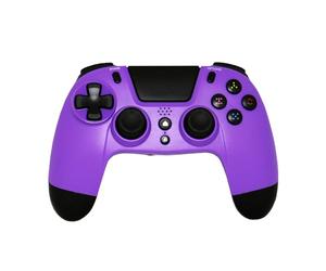 Gioteck VX4 - Manette Bluetooth sans Fil pour PS4 avec Prise Jack 3,5 mm - Manette compacte pour Playstation4/PS4 Pro/PS4 Slim/PC - Branchement Casque Gaming - Gamepad - Dual Vibration Shock Violet